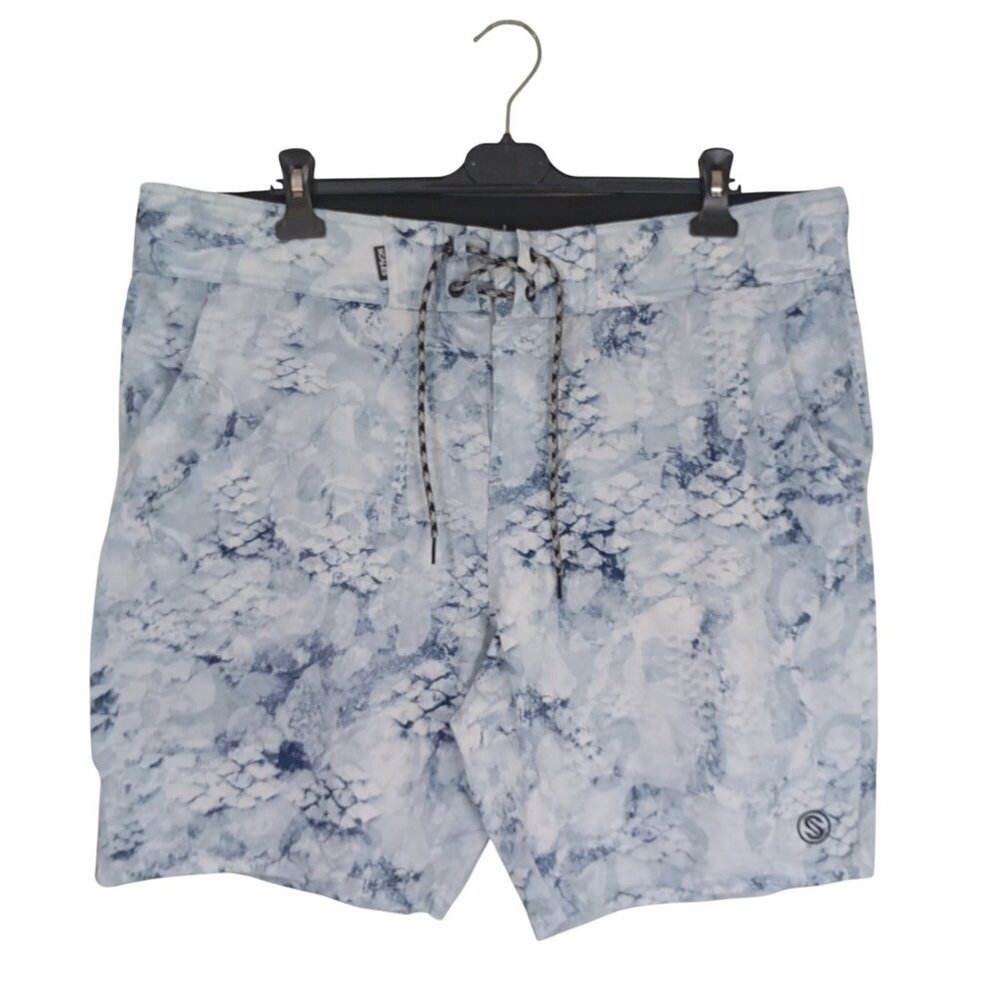 Scales First Mates Mens Size 40 Snake Print Swim Shorts Drawstring Closure